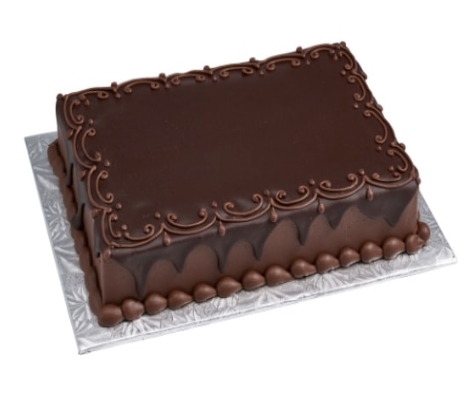 Düz Sade Tasarım 50 Kişilik Çikolatalı Yaş Pasta