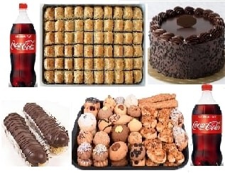 En Sevilen Tatlılar Paketi Yaş Pasta Baklava Ekler ve Kuru Pasta