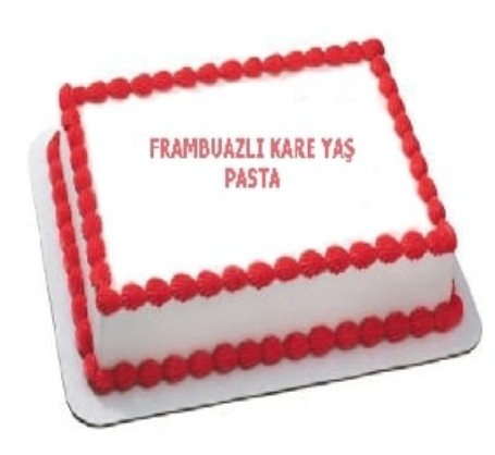 Şık ve Sade Tasarımlı 60 Kişilik Frambuazlı Pasta